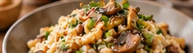 Risotto de champiñones cremoso